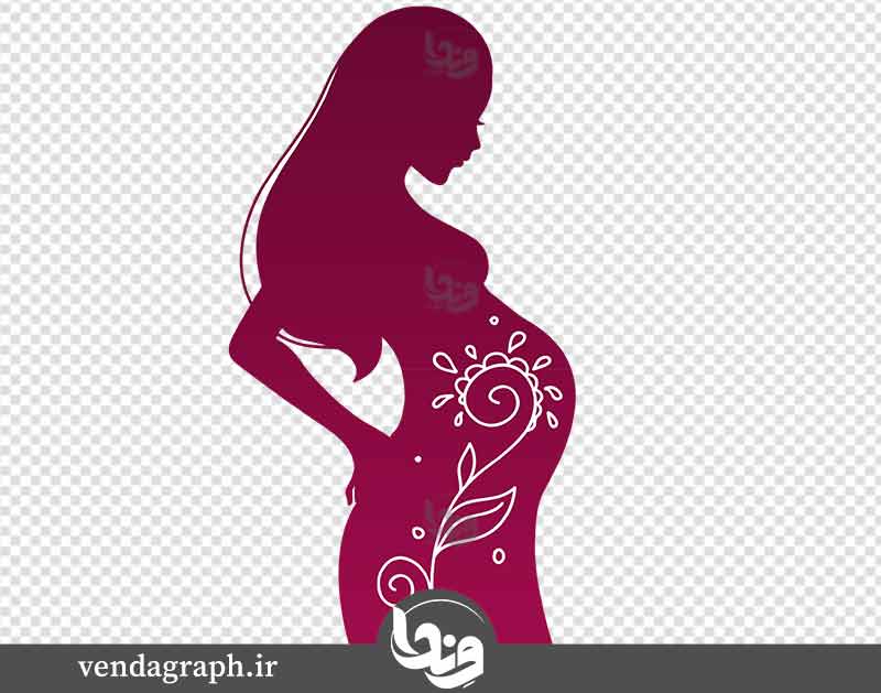 تصویر وکتوری زن باردار