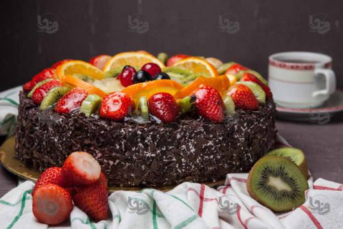 عکس کیک هفت میوه