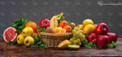 عکس استوک مجموعه انواع میوه
