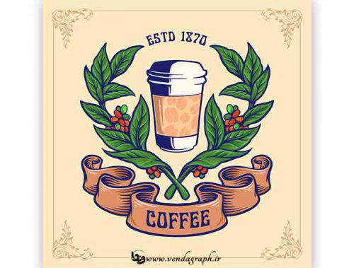 طرح وکتوری کافه و قهوه