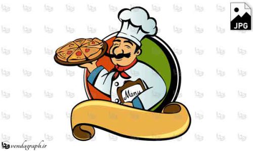 دانلود لوگو وکتوری سرآشپز و پیتزا