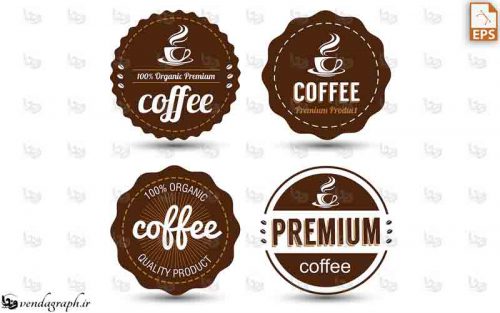 مجموعه لوگوهای وکتوری قهوه