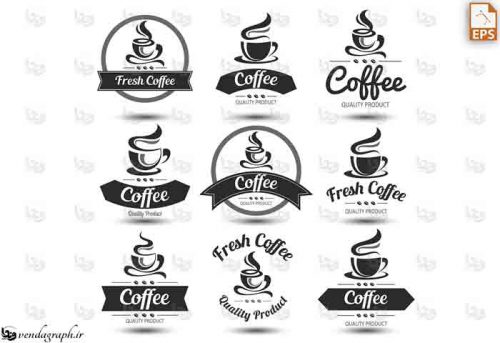دانلود مجموعه طرح های لوگو و لیبل قهوه