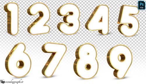 اعداد لایه باز طلایی لاکچری