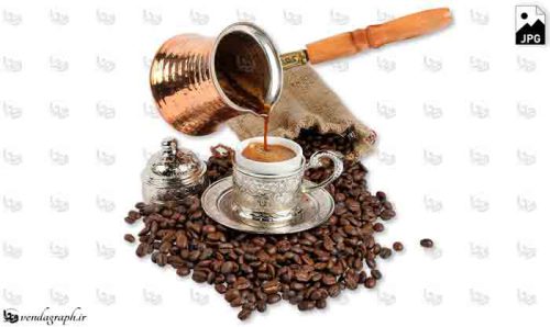 دانلود عکس استوک و با کیفیت قهوه جوش ترک مسی و قهوه 