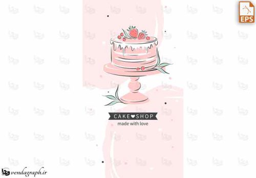 کیک تولد و عروسی مناسب طراحی لوگو شیرینی فروشی و کیک پزی