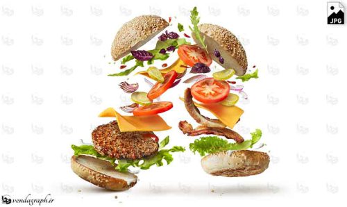 عکس استوک و باکیفیت ساندویچ برگر و فست فود