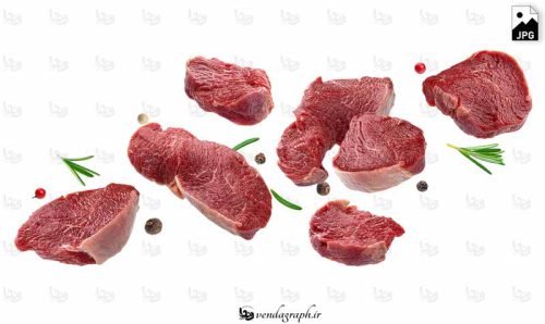 تصویر استوک و باکیفیت گوشت قرمز قطعه شده