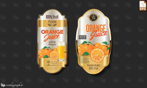 دانلود فایل طراحی برچسب و لیبل نوشیدنی پرتقال