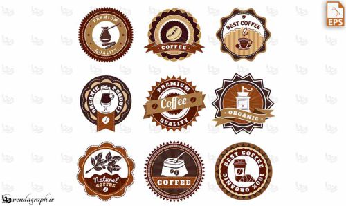 طراحی لیبل برای قهوه و کافه