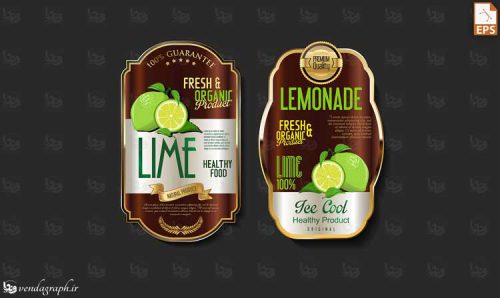 دانلود فایل طراحی برچسب و لیبل نوشیدنی لیمو
