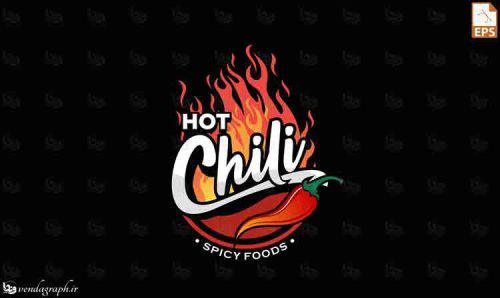 طرح دانلودی لوگو hot chili pepper