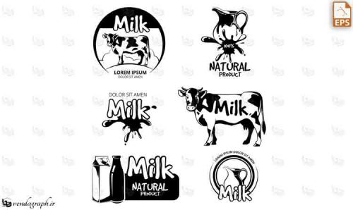 انواع لوگو شیر و گاو شیری