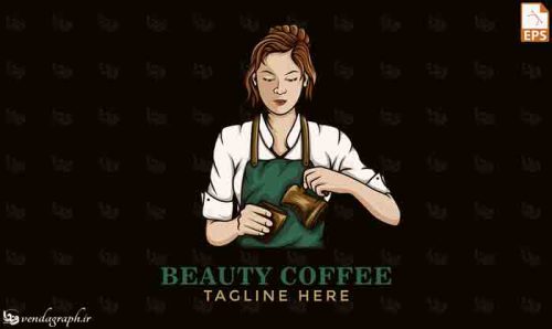 وکتور باریستا مناسب طراحی لوگو برای کافه و کافی شاپ