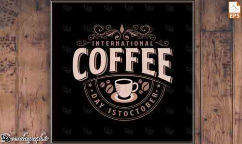طرح وکتوری لوگو لاکچری قهوه و کافه