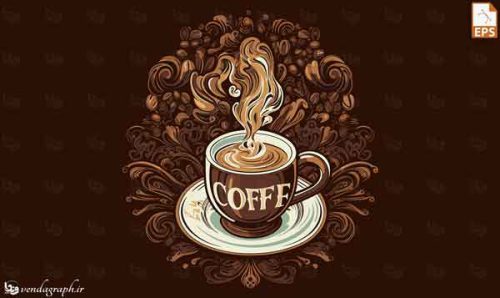 طرح لوگو فنجان قهوه برای طراحی لوگو کافی شاپ و قهوه فروشی