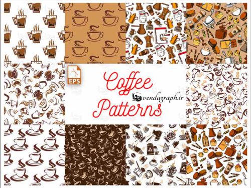 انواع الگو و پترن قهوه و قهوه ساز